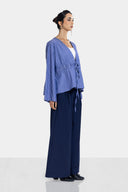 LINEAR BREEZE BLOUSE -BLUE