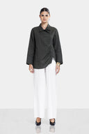PURE LINEN SHIRT -OLIVE