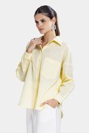 OVERSIZE LINEN SHIRT -Yellow