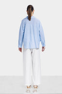 OVERSIZE LINEN SHIRT -BABY BLUE
