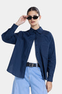 OVER SIZED SHIRT -Dark Blue