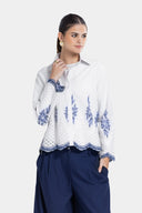 COASTAL BLOOM SHIRT -WHITE