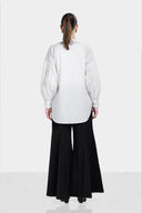 WIDE LEG FLARE PANTS -BLACK