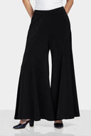 WIDE LEG FLARE PANTS -BLACK