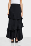 RUFFLE SKIRT -Black
