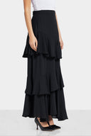 RUFFLE SKIRT -Black