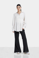 PLAIN LINEN SHIRT-BEIGE