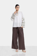 EMBROIDERY BLOUSE -Beige