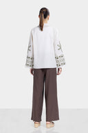 EMBROIDERY BLOUSE -Beige