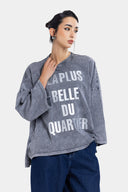 Slogan T.shirt -GRAY