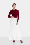 DRAPPED TOP -MAROON