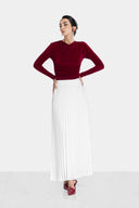 DRAPPED TOP -MAROON