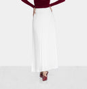 PLISSE CREPE SKIRT-WHITE