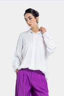 OVERSIZED LINEN SHIRT -OFF WHITE