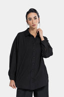 LINEN SHIRT -Black