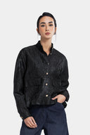 JACQUARD JACKET -BLACK