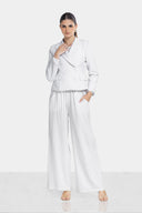 DOUBLE-BREASTED BLAZER -WHITE