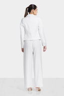 FLOWERED EMBROIDERY BLAZER -WHITE