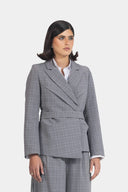 WRAPPED CAROH BLAZER -GRAY