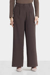 CAROH WIDE LEG PANTS - BROWN