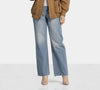 HIGH WAIST STRAIGHT PANT -WASHED BLUE