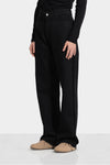 STRASS STRAIGHT PANTS-BLACK