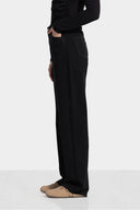 STRASS STRAIGHT DENIM PANTS-BLACK
