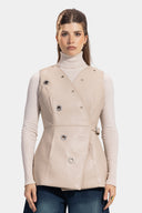 EYE LETS LEATHER VEST