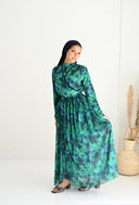 COVERUP CHIFFON SKIRT SWIM-IRIS GREEN