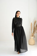 SWIM SKIRT CHIFFON -BLACK